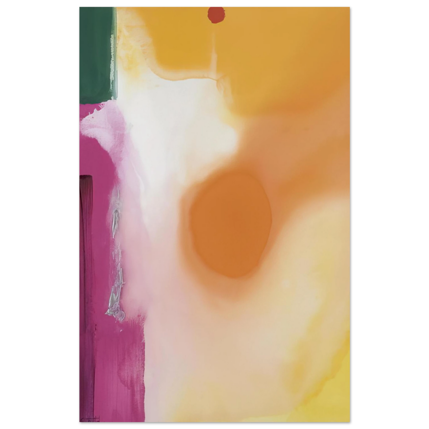 Helen Frankenthaler - Bullseye - 1989 Wall art - 70x100 cm / 28x40 inches - Premium Wooden Framed Poster With Fine Art Paper-canvas - Black frame