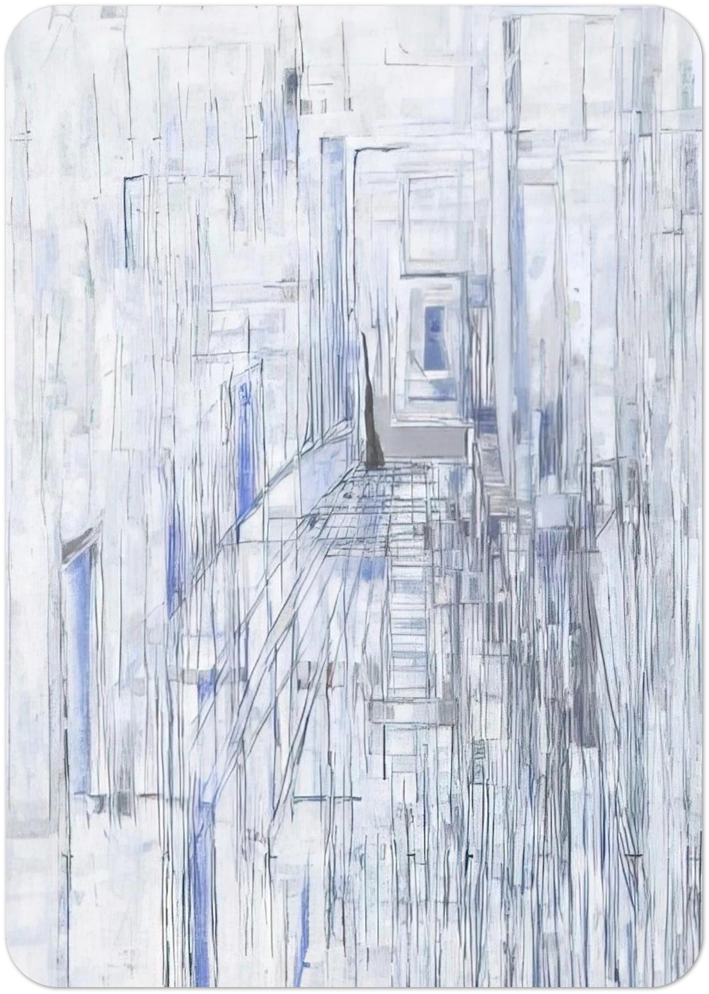Passage of the Mirrors - 1981 By Maria Helena Vieira da Silva Pack of 10 Post Cards | Maria Helena Vieira da Silva Post Cards | A6 (10.5 x 14.8 cm) - 4.1 x 5.8 inches