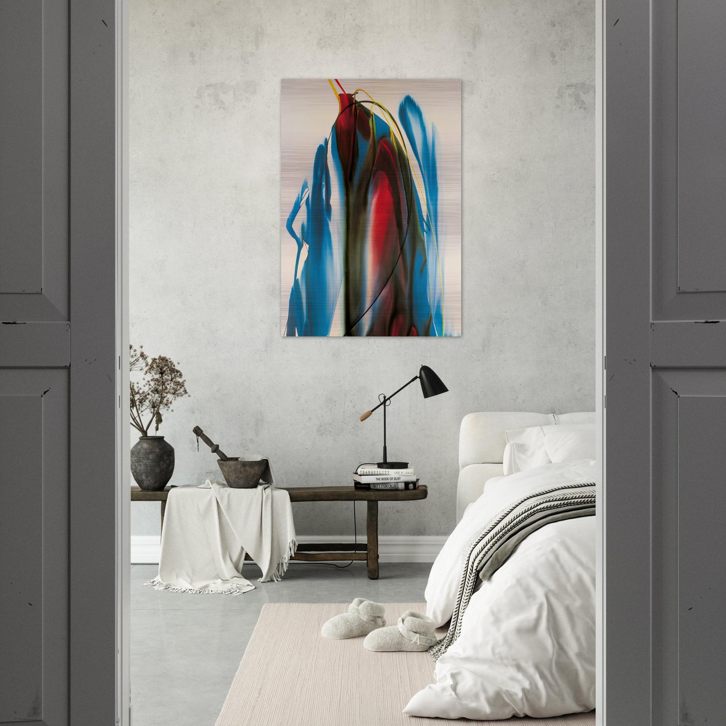 Phenomena Waiting Gables - 1965 - Paul Jenkins Brushed Aluminum Print - 70x100 cm / 28x40 inches | Paul Jenkins Aluminum Print | Paul Jenkins Prints