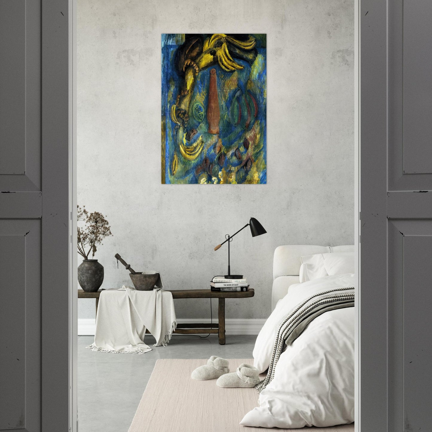 STILL LIFE WITH BANANAS 1909 - Raoul Dufy Brushed Aluminum Print - 70x100 cm / 28x40 inches | Raoul Dufy Aluminum Print | Raoul Dufy Prints