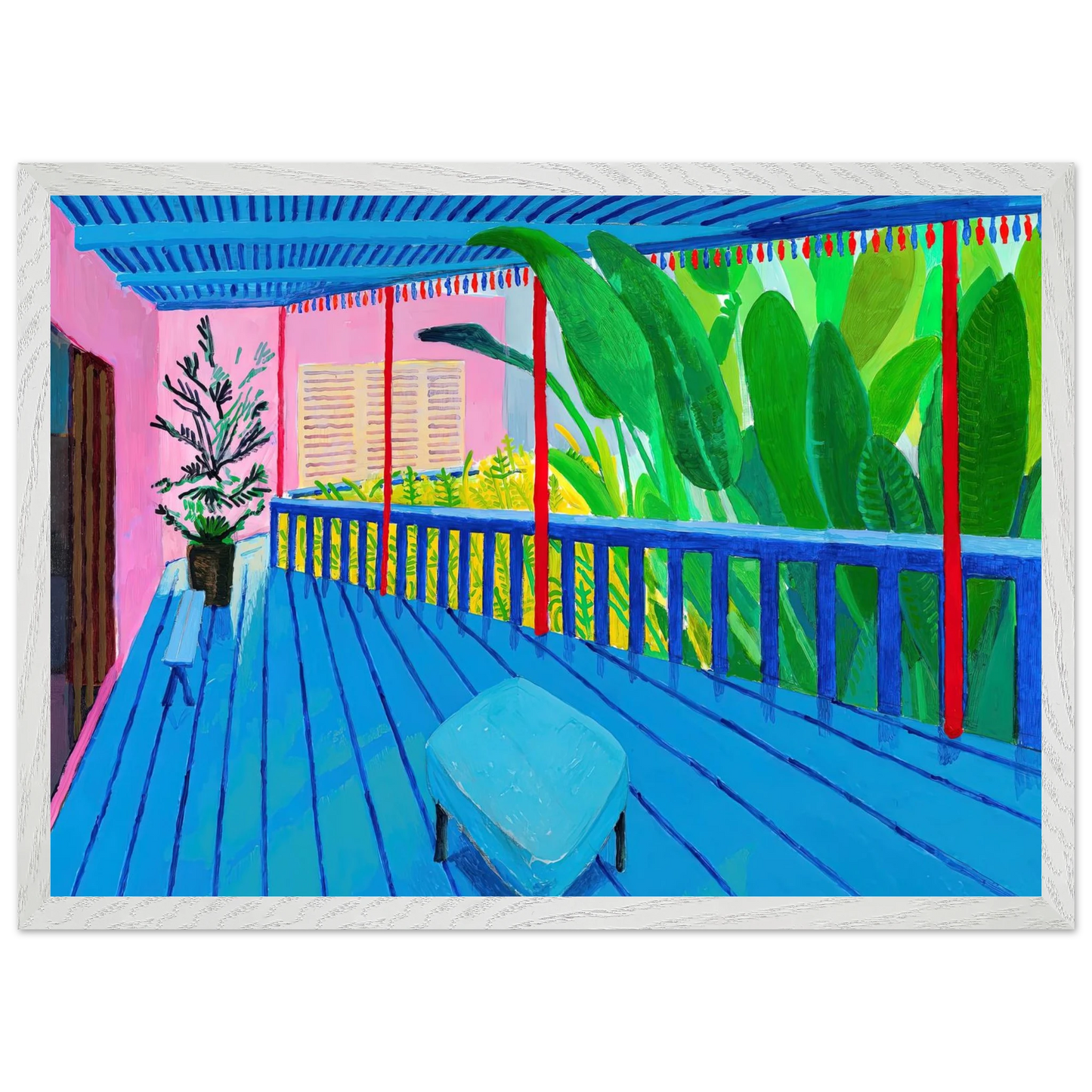 David Hockney - David Hockney Wall art - 70x70 cm / 28x28 inches - Premium Wooden Framed Poster With Fine Art Paper-canvas - Wood frame