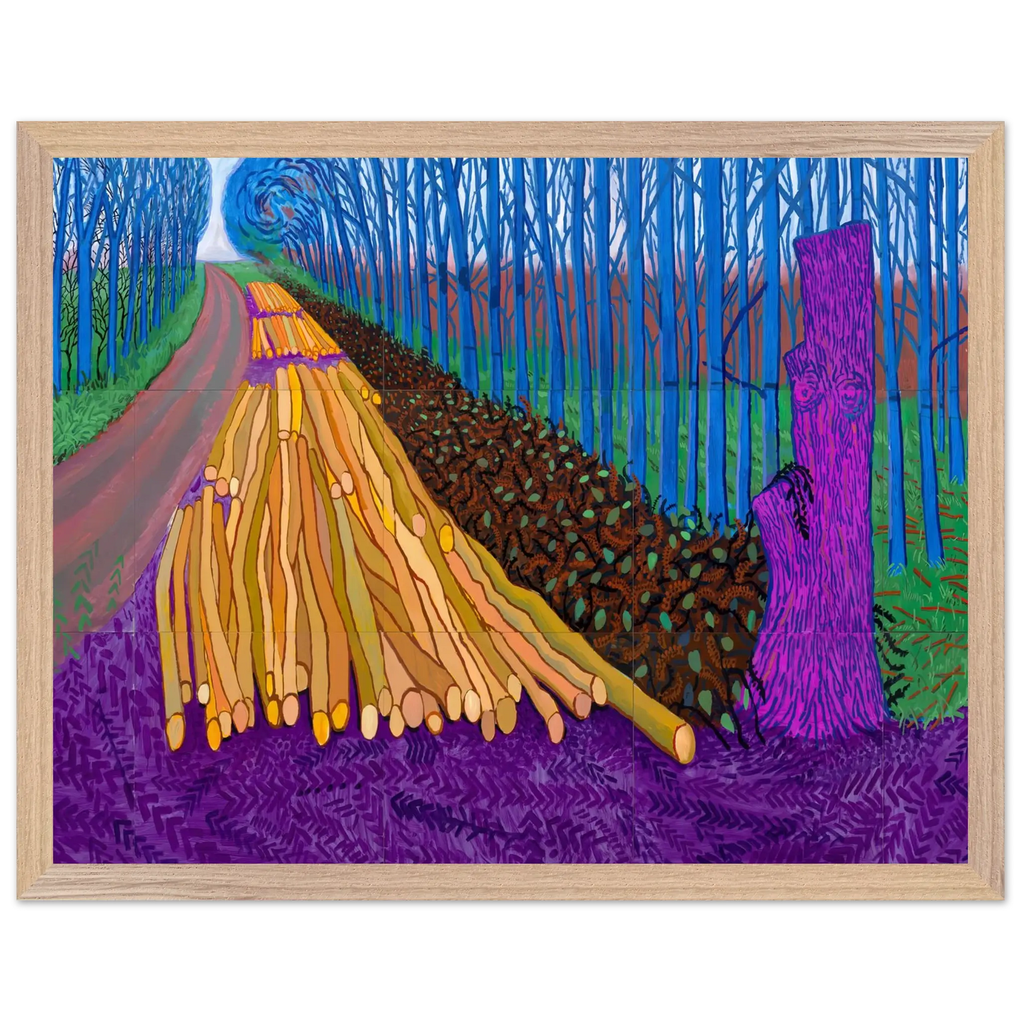 David Hockney - David Hockney Wall art - 30x45 cm / 12x18 Inches - Premium Wooden Framed Poster With Fine Art Paper - Wood frame