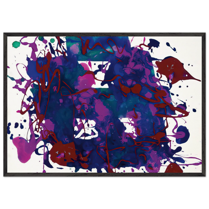 Untitled  SFP94-75  SFF 1749  - Sam Francis 70x100 cm / 28x40 inches Framed Art Print – Black Wooden Frame