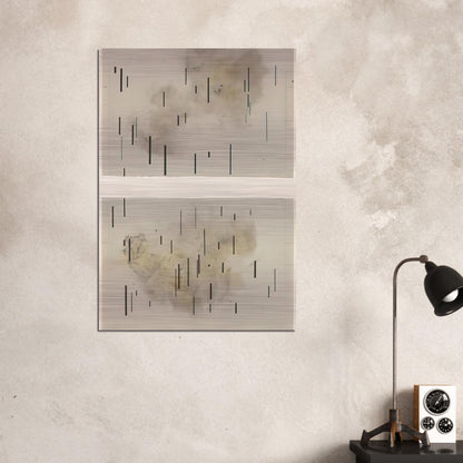 Global Village 37-48 Diptych - 1989 - John Cage Brushed Aluminum Print - 70x100 cm / 28x40 inches | John Cage Aluminum Print | John Cage Prints