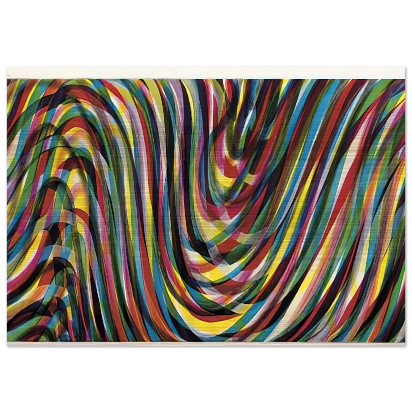 Horizontal Wavy Lines - Sol LeWitt Brushed Aluminum Print - 70x100 cm / 28x40 inches | Sol LeWitt Aluminum Print | Sol LeWitt Prints