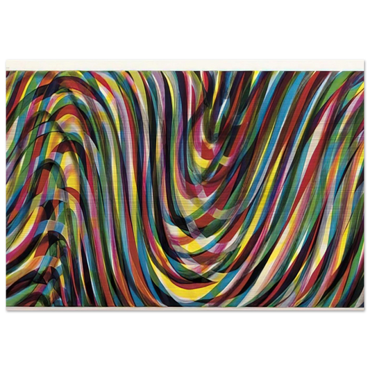 Horizontal Wavy Lines - Sol LeWitt Brushed Aluminum Print - 70x100 cm / 28x40 inches | Sol LeWitt Aluminum Print | Sol LeWitt Prints
