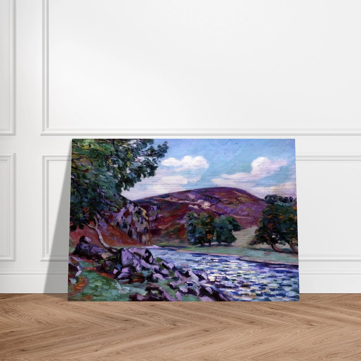 Paysage à Crozant - 1900 - Armand Guillaumin Brushed Aluminum Print - 70x100 cm / 28x40 inches | Armand Guillaumin Aluminum Print | Armand Guillaumin Prints