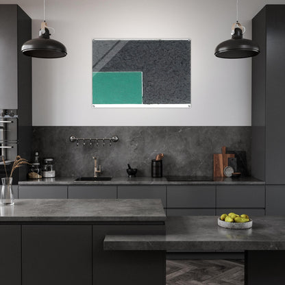 Colored Paper Image XVIII  Green Square with Grey  - Ellsworth Kelly Acrylic Print - 70x100 cm / 28x40″ inches