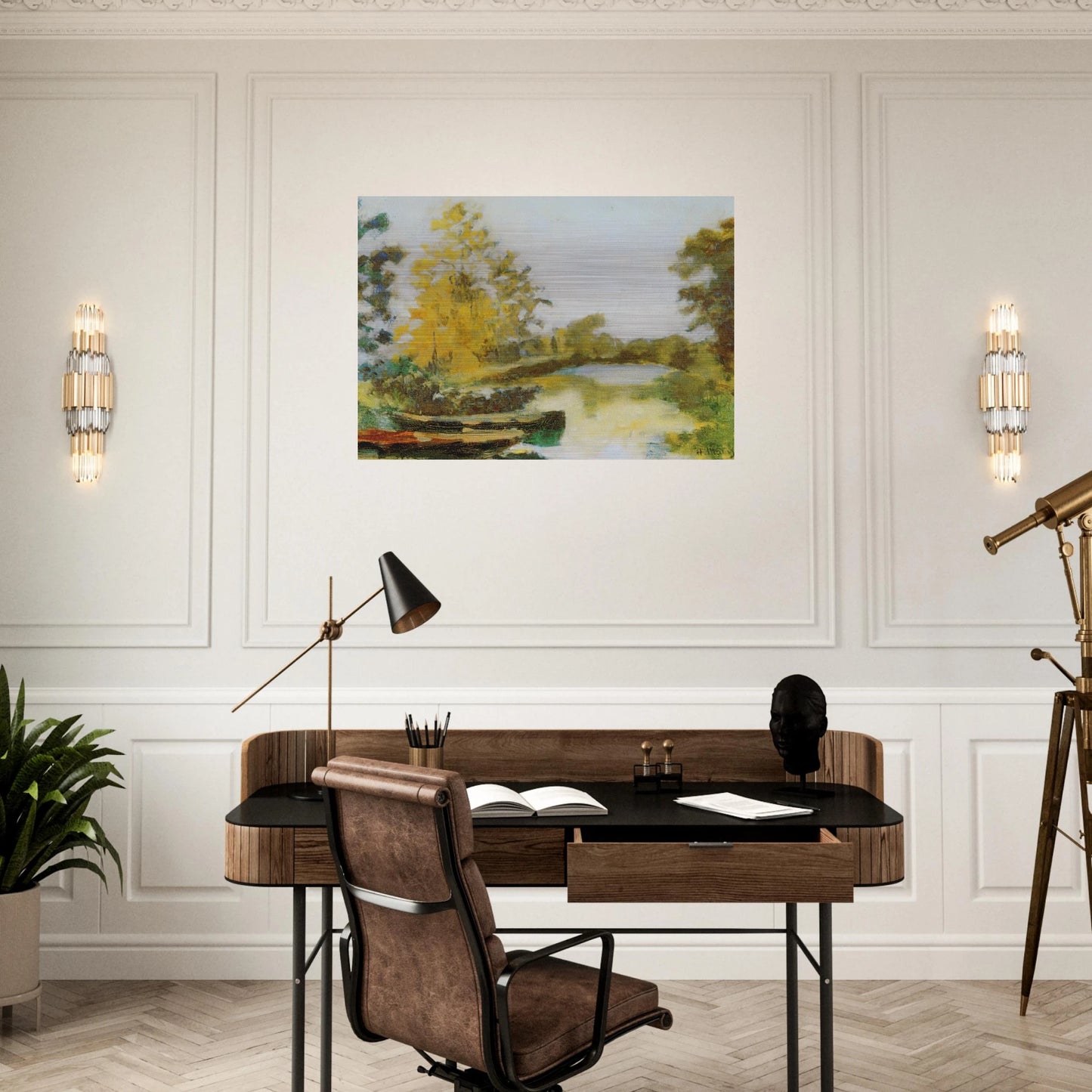 BANKS OF THE CANAL 1903 - Henri Matisse Brushed Aluminum Print - 70x100 cm / 28x40 inches | Henri Matisse Aluminum Print | Henri Matisse Prints