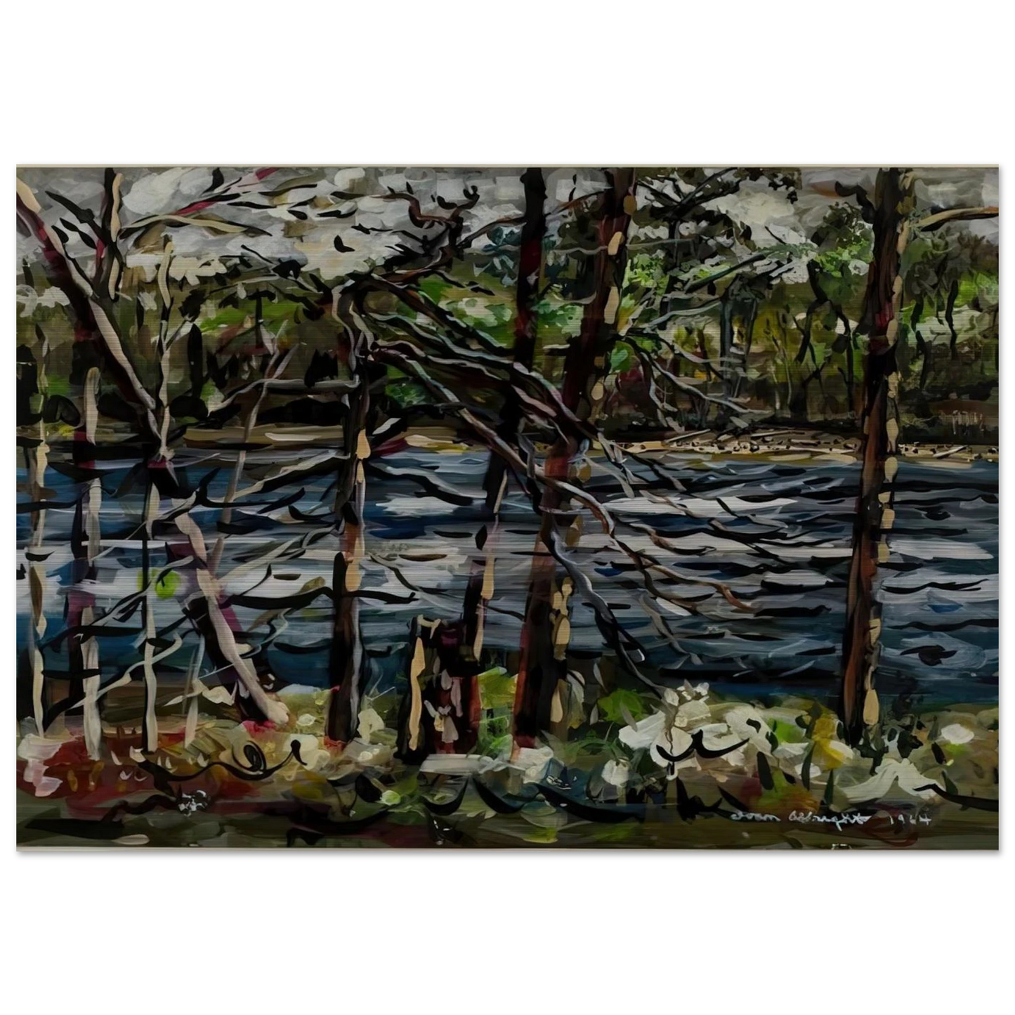 ST MARY S RIVER GEORGIA 1964 - Ivan Albright Brushed Aluminum Print - 70x100 cm / 28x40 inches | Ivan Albright Aluminum Print | Ivan Albright Prints