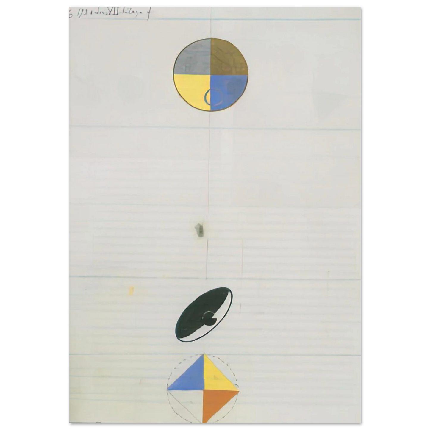 Hilma af Klint - SERIES NO VII NO 3F 1920 Wall art - 13x18 cm / 5x7 inches - Fine Art Poster - -
