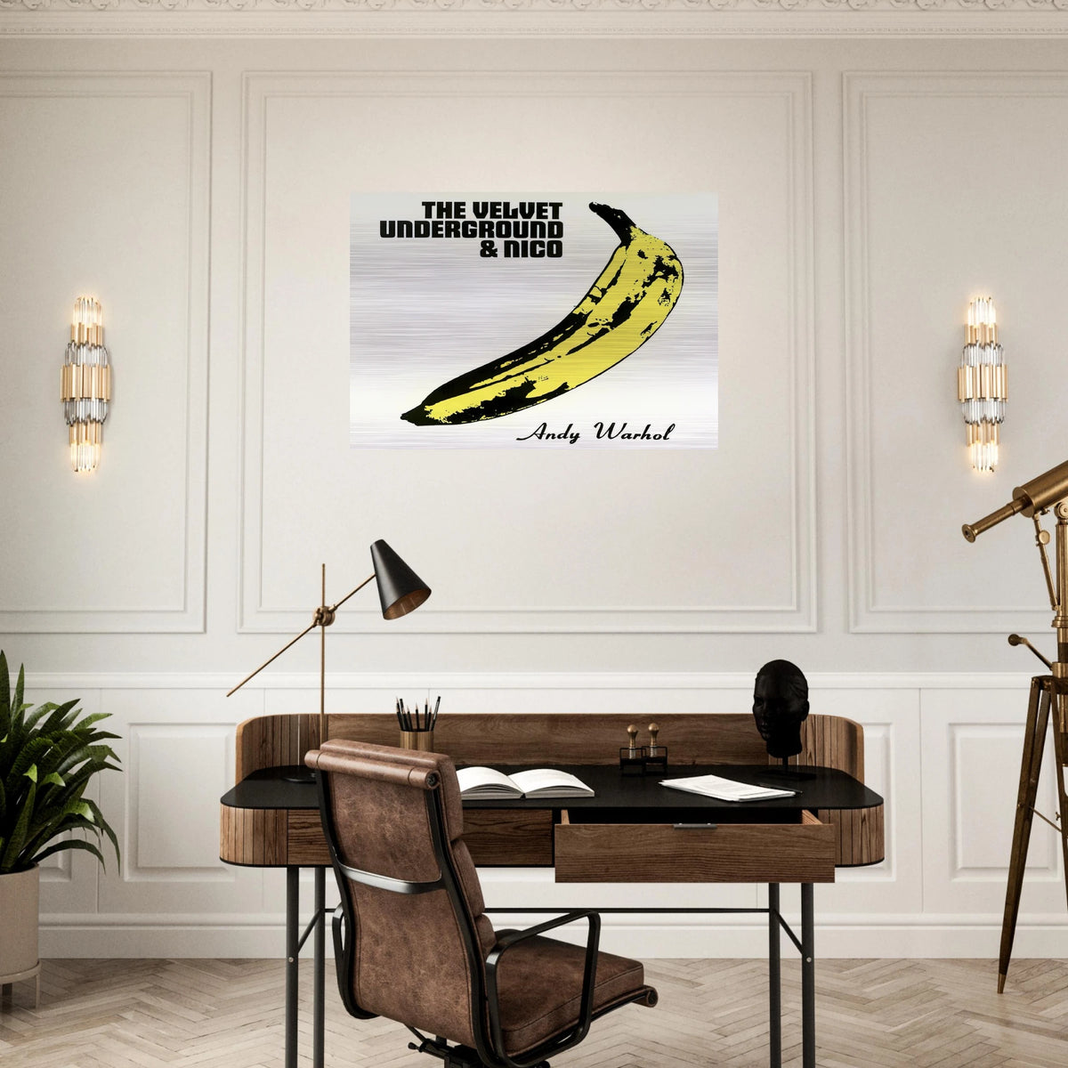 Velvet Underground & Nico - Andy Warhol Brushed Aluminum Print - 70x100 cm / 28x40 inches | Andy Warhol Aluminum Print | Andy Warhol Prints