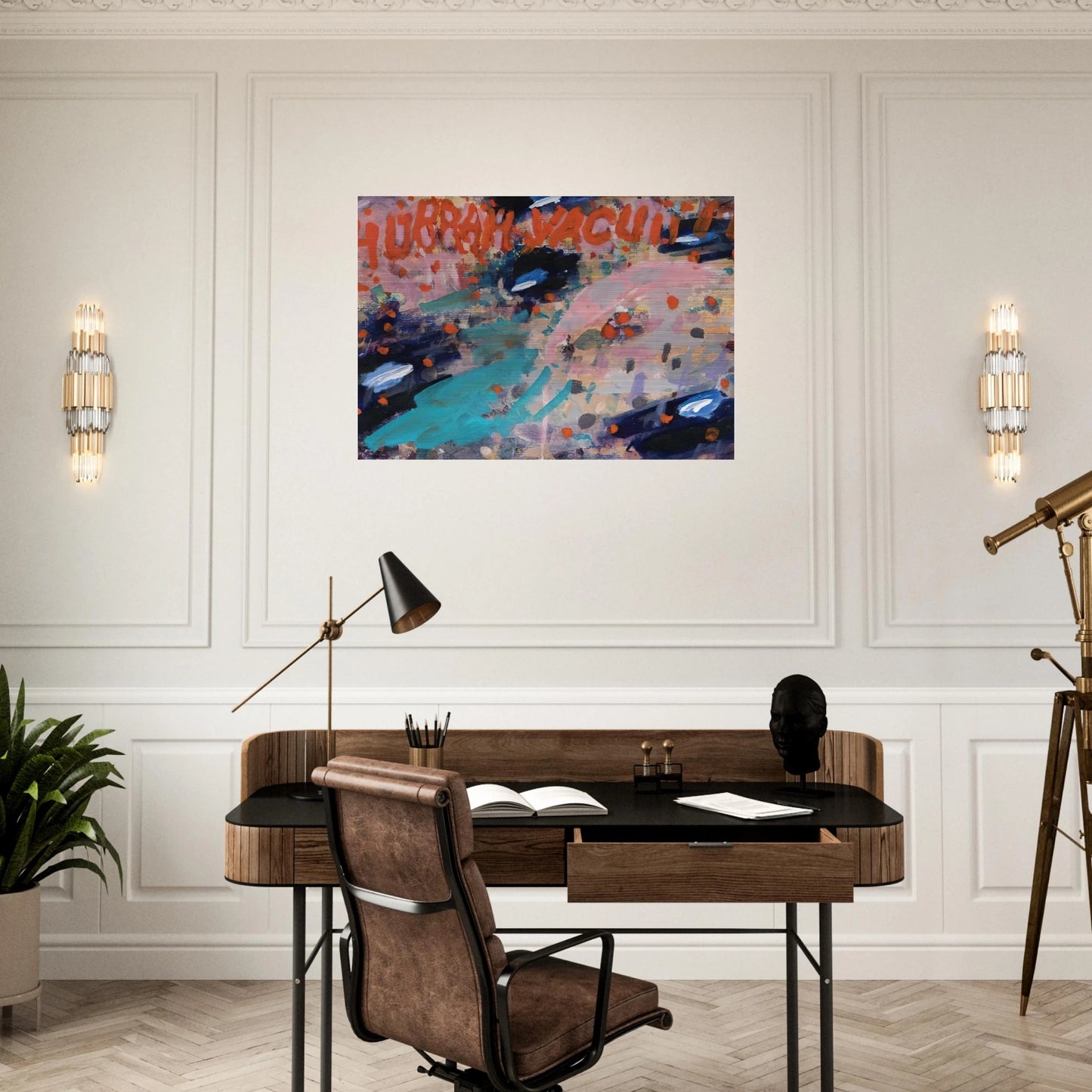Hurrah Vacuii!! - 1988 - Paul Thek Brushed Aluminum Print - 70x100 cm / 28x40 inches | Paul Thek Aluminum Print | Paul Thek Prints