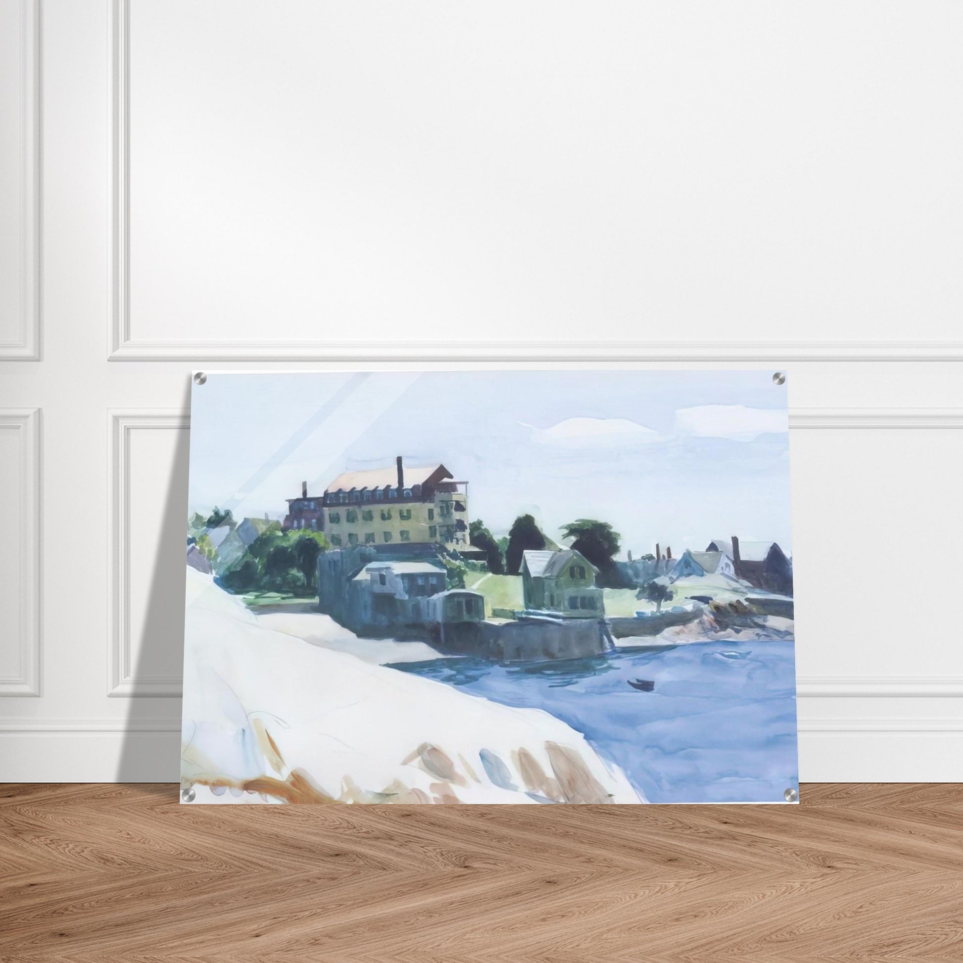 Small Town on Cove - Edward Hopper Acrylic Print - 70x100 cm / 28x40″ inches