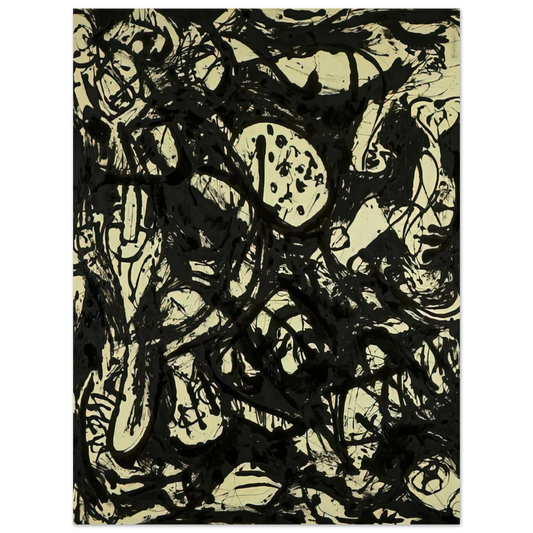Jackson Pollock - BLACK WHITE NUMBER 20 1951  75x100 cm / 30x40inches Fine Art Poster
