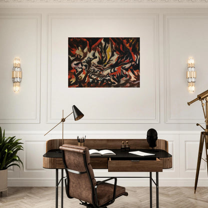 THE FLAME 1938 - Jackson Pollock Brushed Aluminum Print - 70x100 cm / 28x40 inches | Jackson Pollock Aluminum Print | Jackson Pollock Prints