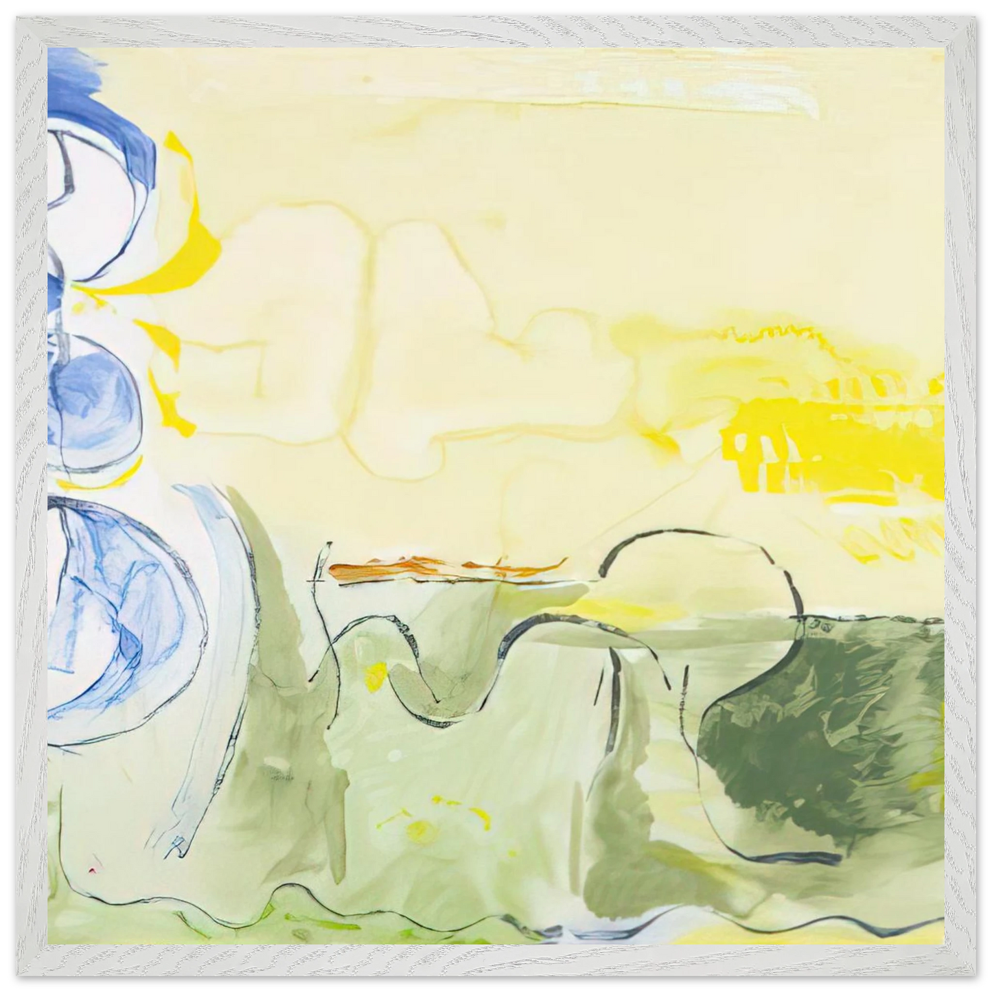 Helen Frankenthaler - Flotilla - 2006 Wall art - 15x20 cm / 6x8 inches - Premium Wooden Framed Poster With Fine Art Paper-canvas - Wood frame