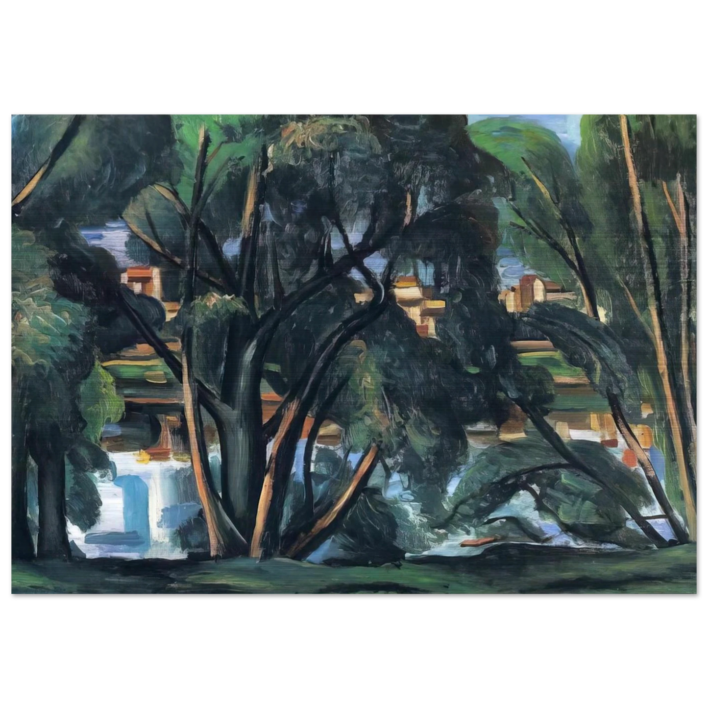 TREES ON THE BANKS OF THE SEINE 1913 - Andre Derain Brushed Aluminum Print - 70x100 cm / 28x40 inches | Andre Derain Aluminum Print | Andre Derain Prints