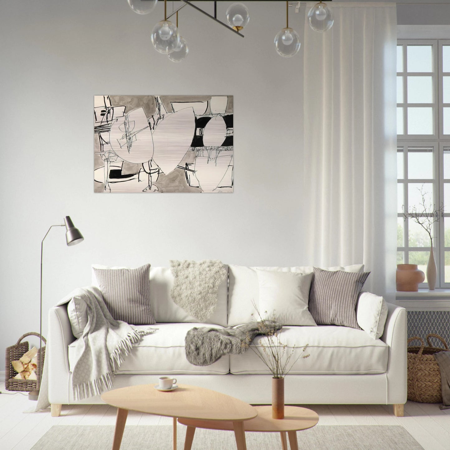 Inner Space - 1952 - Gene Davis Brushed Aluminum Print - 70x100 cm / 28x40 inches | Gene Davis Aluminum Print | Gene Davis Prints