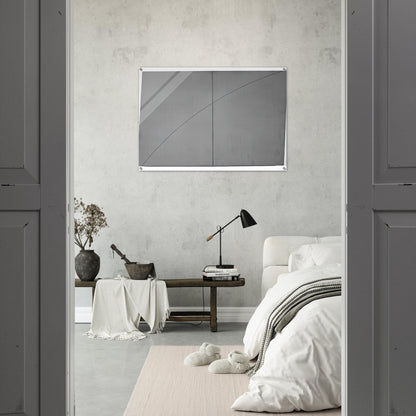 A CURVED LINE WITHIN TWO DISTORTED RECTANGLES 1978 - Robert Mangold Acrylic Print - 70x100 cm / 28x40″ inches