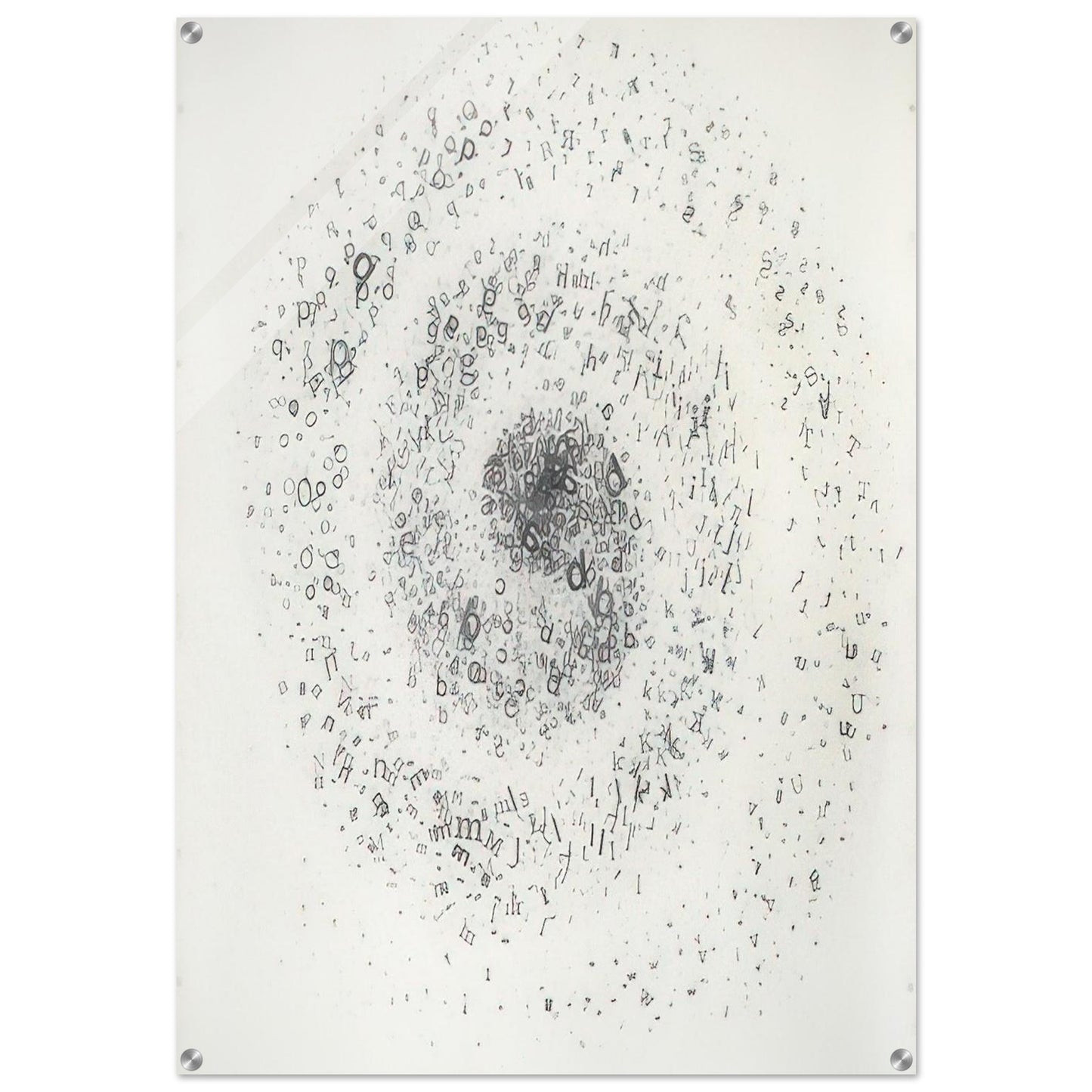 Untitled From the series Graphic Objects - 1972 - Mira Schendel Acrylic Print - 70x100 cm / 28x40″ inches | Mira Schendel Wall Art | Mira Schendel Prints