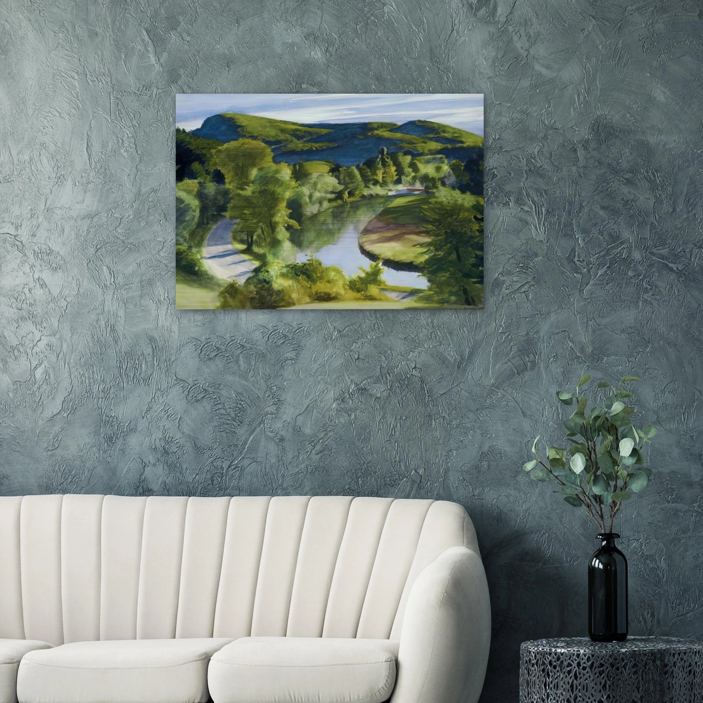 First Branch of the White River, Vermont - Edward Hopper Brushed Aluminum Print - 70x100 cm / 28x40 inches | Edward Hopper Aluminum Print | Edward Hopper Prints