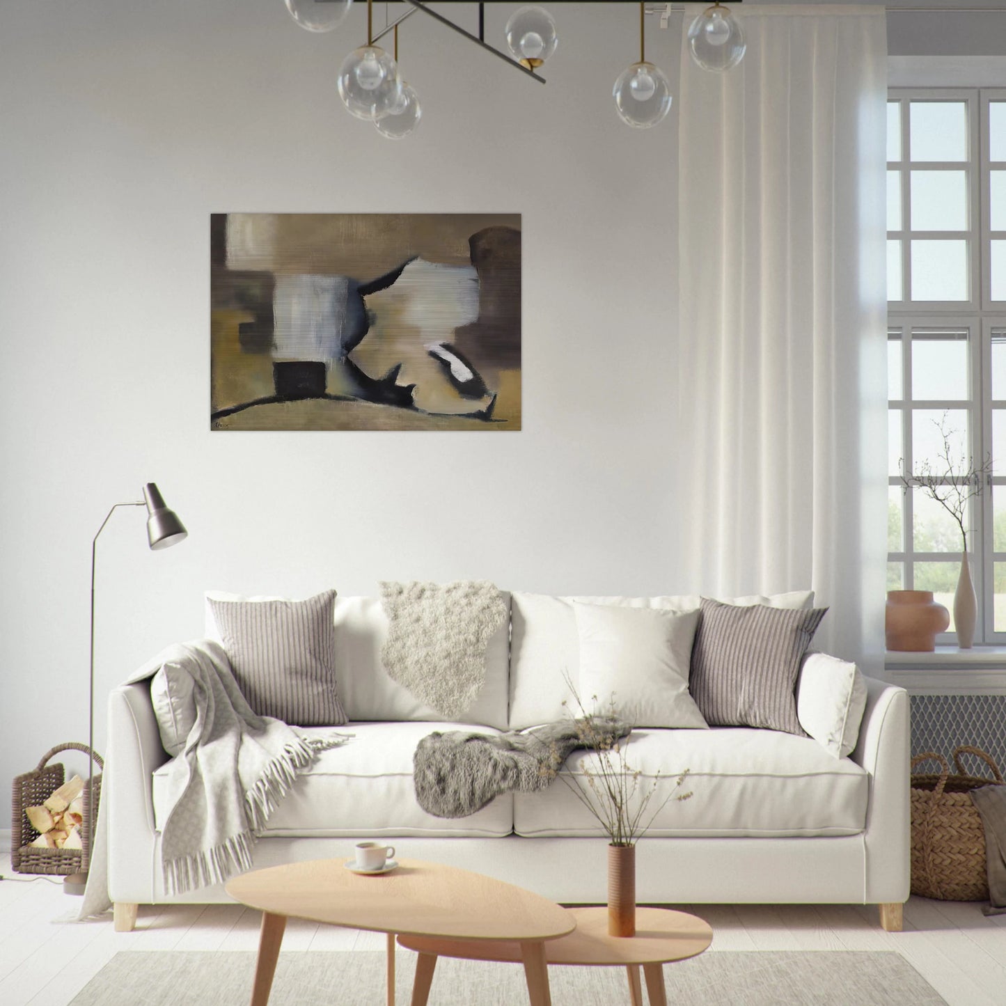 Beyond Emperors - 1952 - Theodoros Stamos Brushed Aluminum Print - 70x100 cm / 28x40 inches | Theodoros Stamos Aluminum Print | Theodoros Stamos Prints