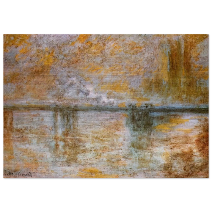 Charing Cross Bridge 3 - claude monet Brushed Aluminum Print - 70x100 cm / 28x40 inches | claude monet Aluminum Print | claude monet Prints