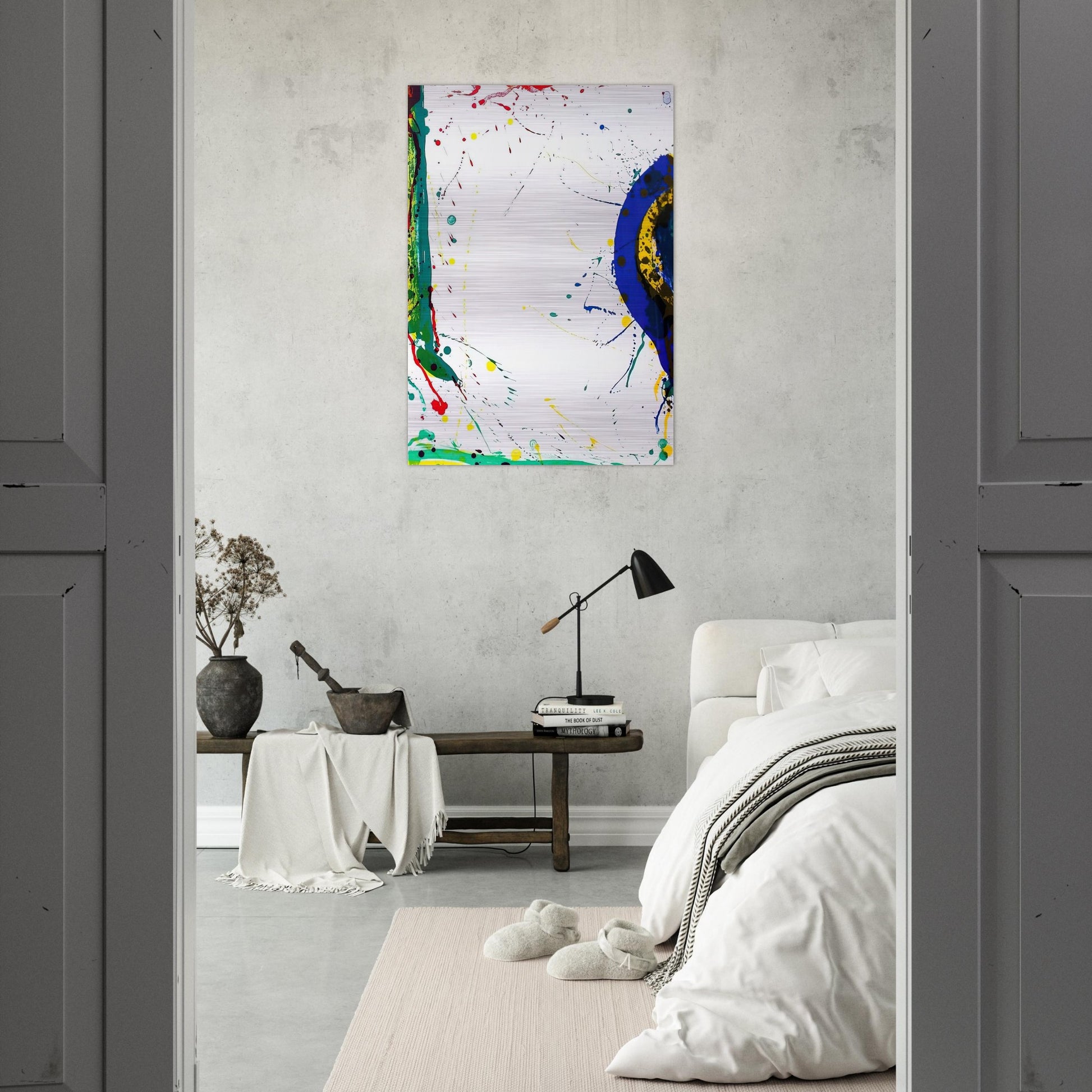 Untitled  SF-315  - Sam Francis Brushed Aluminum Print - 70x100 cm / 28x40 inches | Sam Francis Aluminum Print | Sam Francis Prints