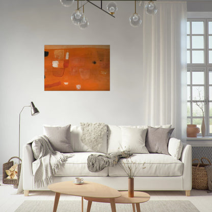 Orange and Red - 1957 - William Scott Brushed Aluminum Print - 70x100 cm / 28x40 inches | William Scott Aluminum Print | William Scott Prints
