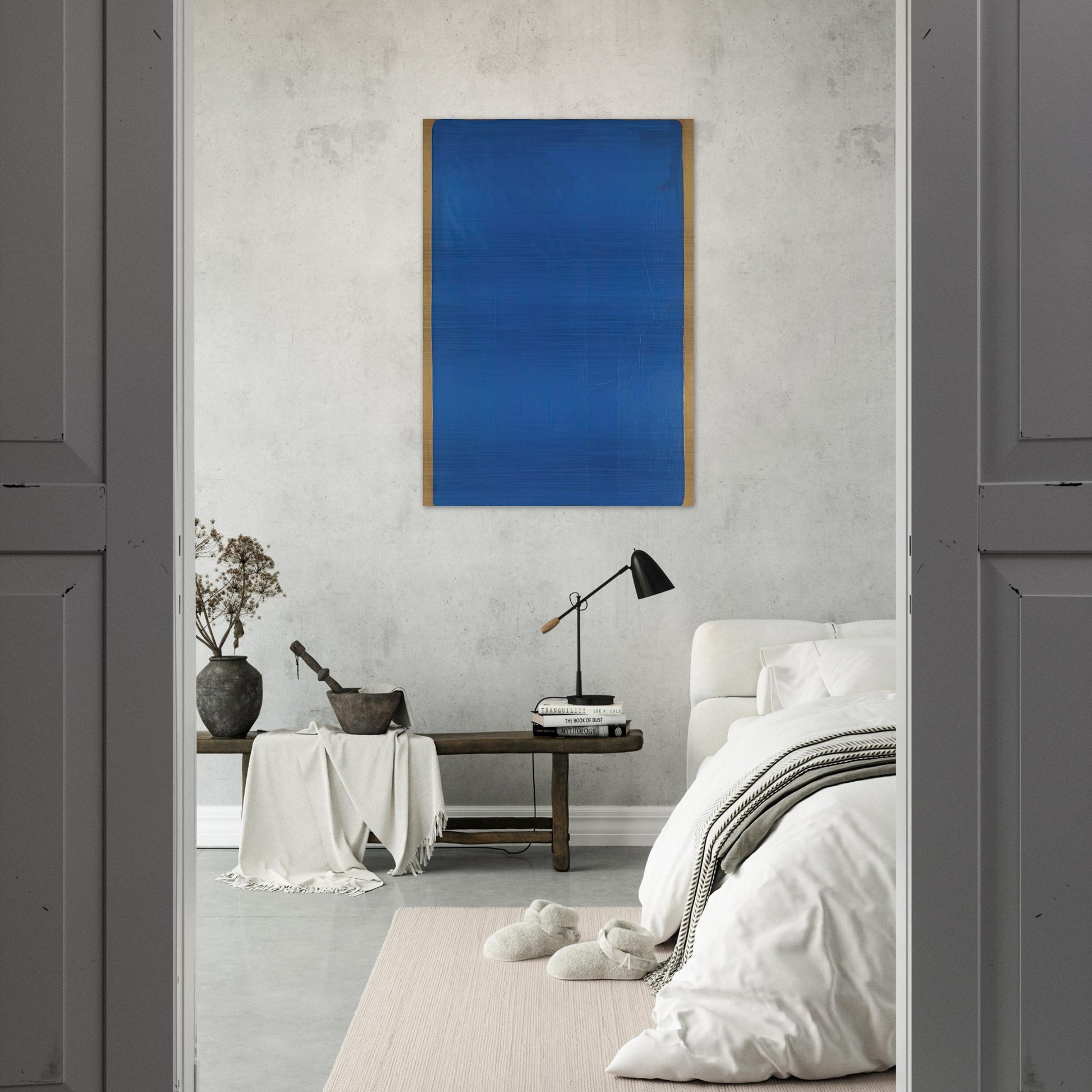 Monocromo blu - 1961 - Mario Schifano Brushed Aluminum Print - 70x100 cm / 28x40 inches | Mario Schifano Aluminum Print | Mario Schifano Prints
