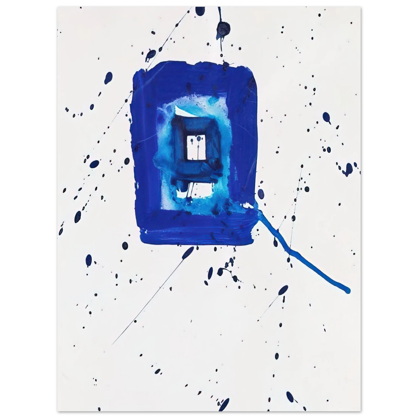 Sam Francis - Blue Frame  75x100 cm / 30x40inches Fine Art Poster