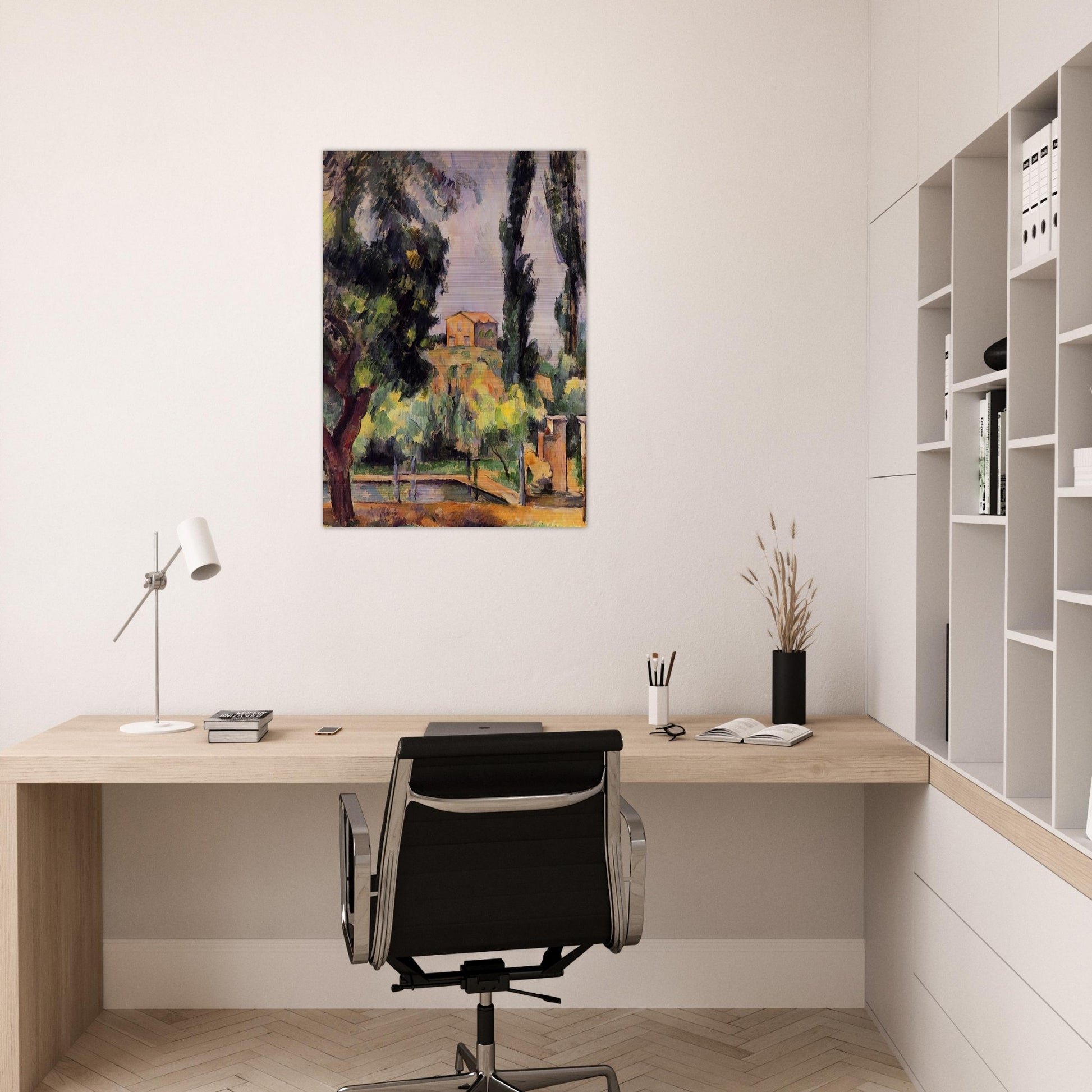 Jas de Bouffan - Paul Cézanne Brushed Aluminum Print - 70x100 cm / 28x40 inches | Paul Cézanne Aluminum Print | Paul Cézanne Prints