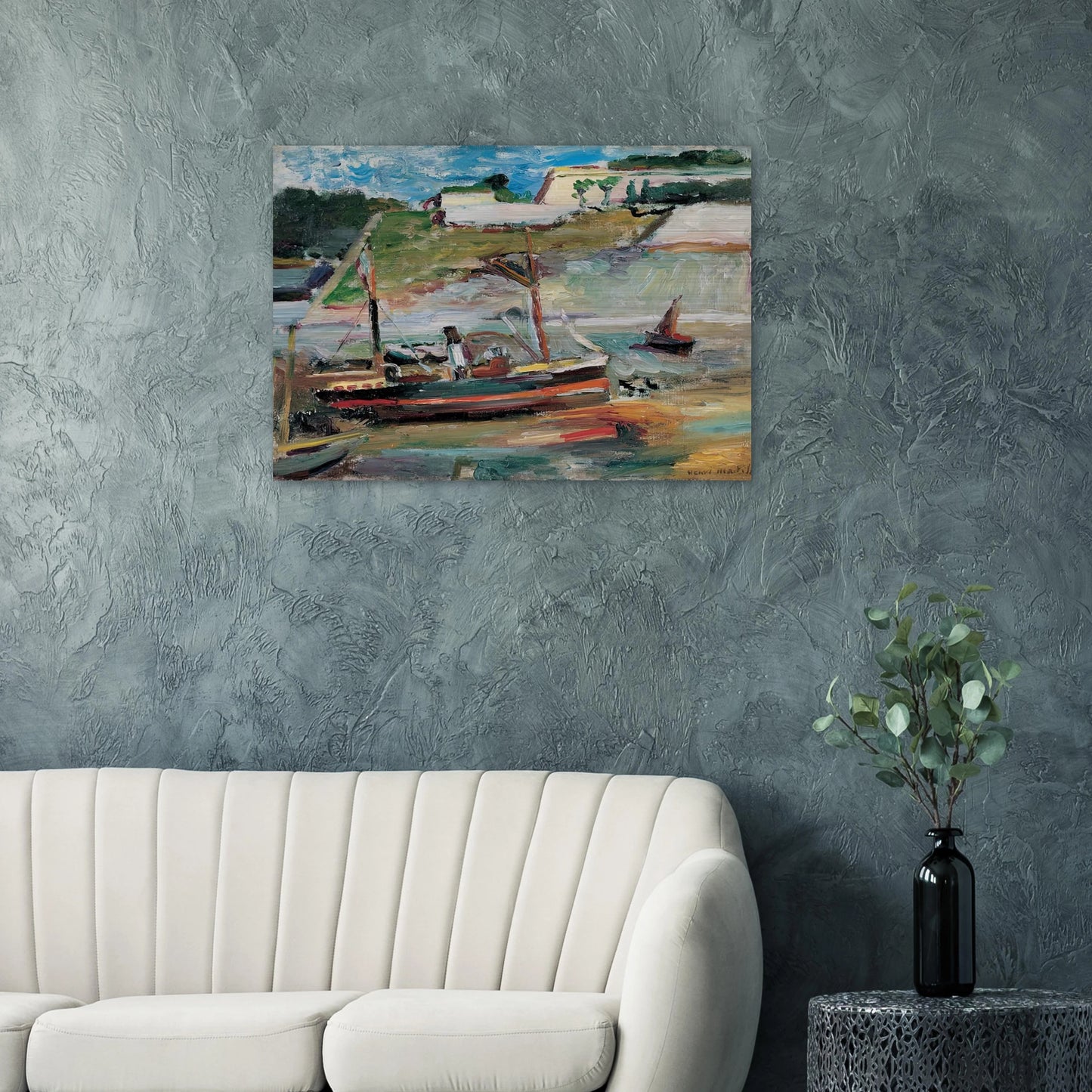 BELLE ILE LE PORT DE PALAIS 1896 - Henri Matisse Brushed Aluminum Print - 70x100 cm / 28x40 inches | Henri Matisse Aluminum Print | Henri Matisse Prints
