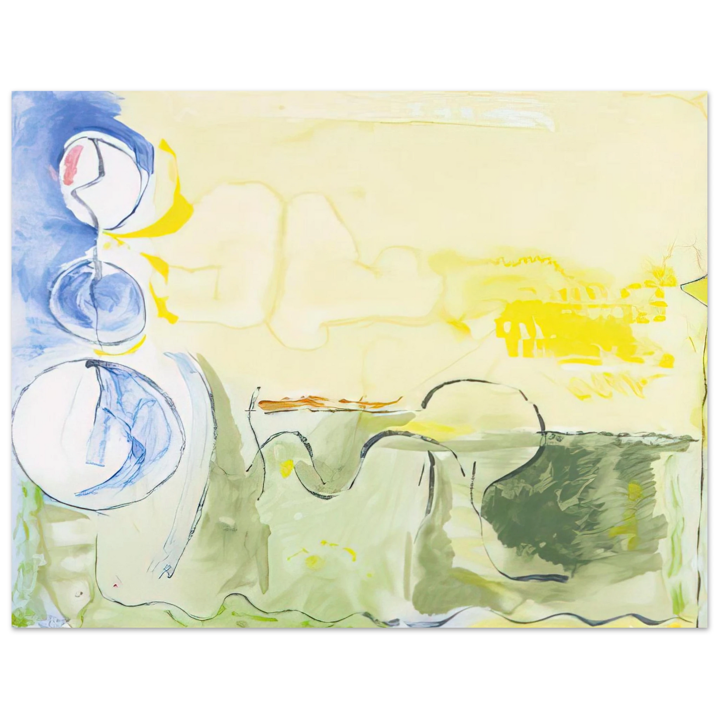 Helen Frankenthaler - Flotilla - 2006 Wall art - 40x60 cm / 16x24 inches - Premium Wooden Framed Poster With Fine Art Paper-canvas - Wood frame