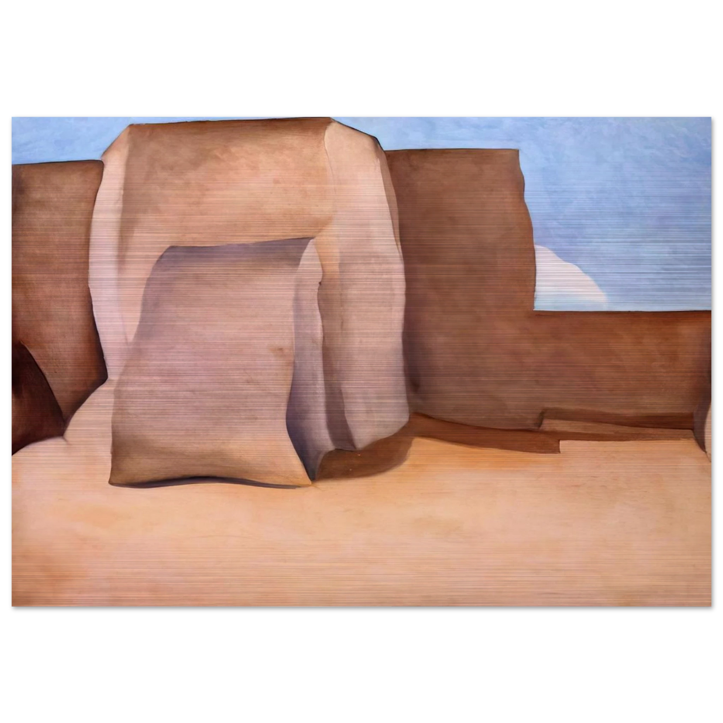 Ranchos Church, New Mexico - Georgia O'Keeffe Brushed Aluminum Print - 70x100 cm / 28x40 inches | Georgia O'Keeffe Aluminum Print | Georgia O'Keeffe Prints