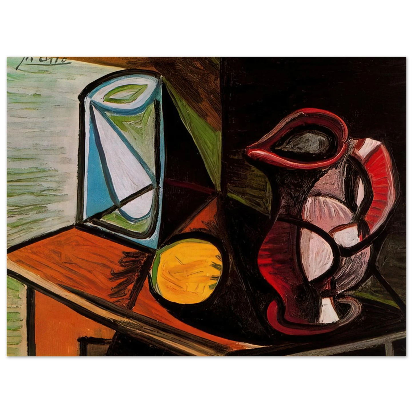 Pablo Picasso - Glass and pitcher  75x100 cm / 30x40inches Fine Art Poster