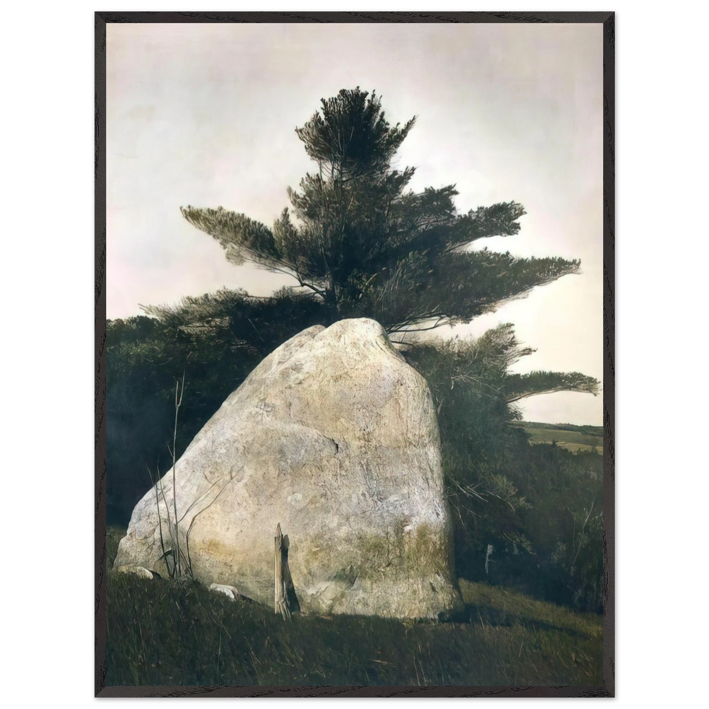 Andrew Wyeth - PENNSYLVANIA LANDSCAPE Wall Art - 30x40 cm / 12x16 inches - Premium Wooden Framed Poster With Fine Art Paper-canvas - Wood frame