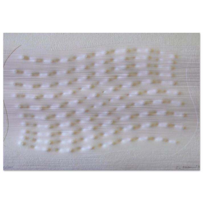 Superficie III - 1995 - Enrico Castellani Brushed Aluminum Print - 70x100 cm / 28x40 inches | Enrico Castellani Aluminum Print | Enrico Castellani Prints