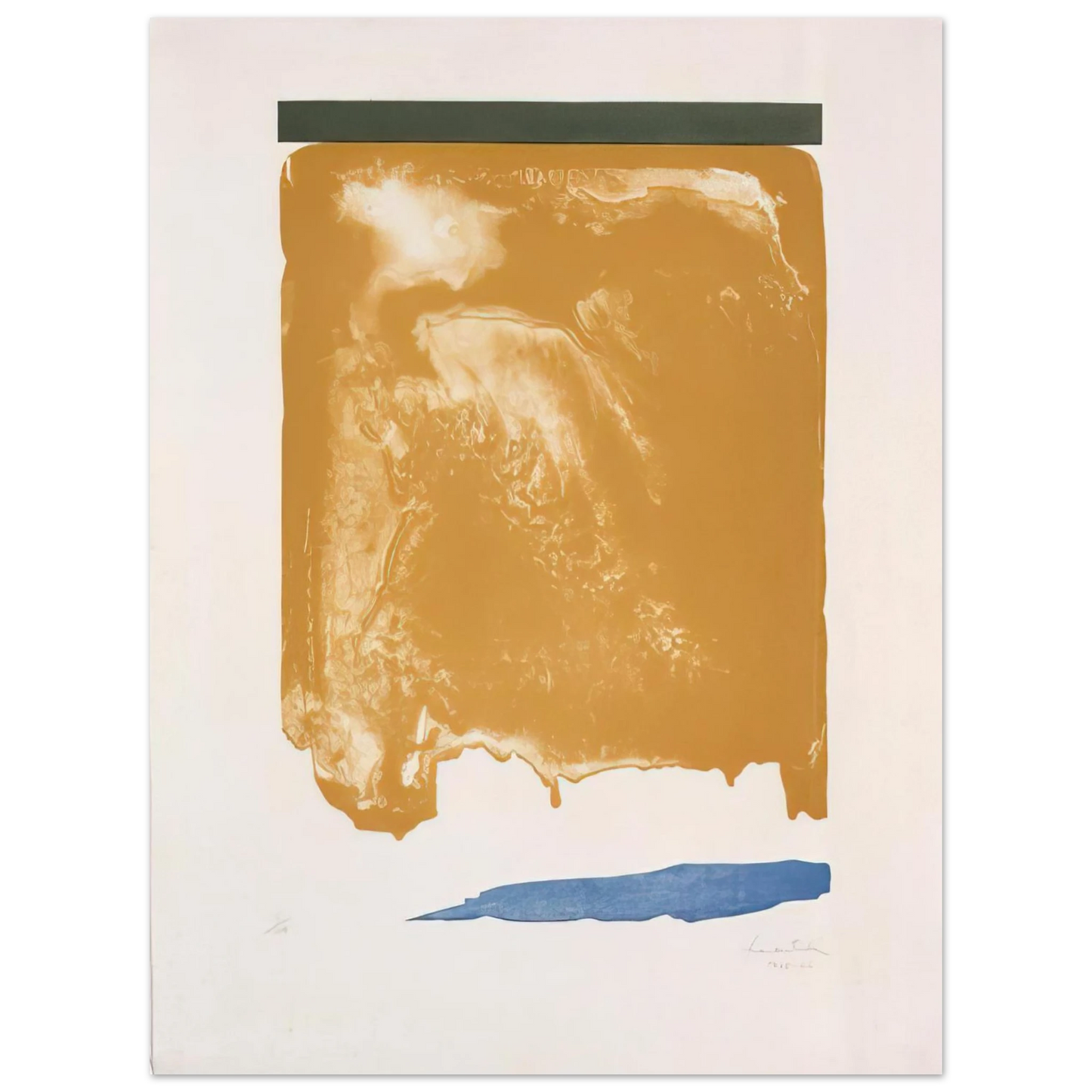 Helen Frankenthaler - Persian Garden - 1966 Wall art - A2 (42 x 59.4  cm) - Premium Wooden Framed Poster With Fine Art Paper-canvas - White frame