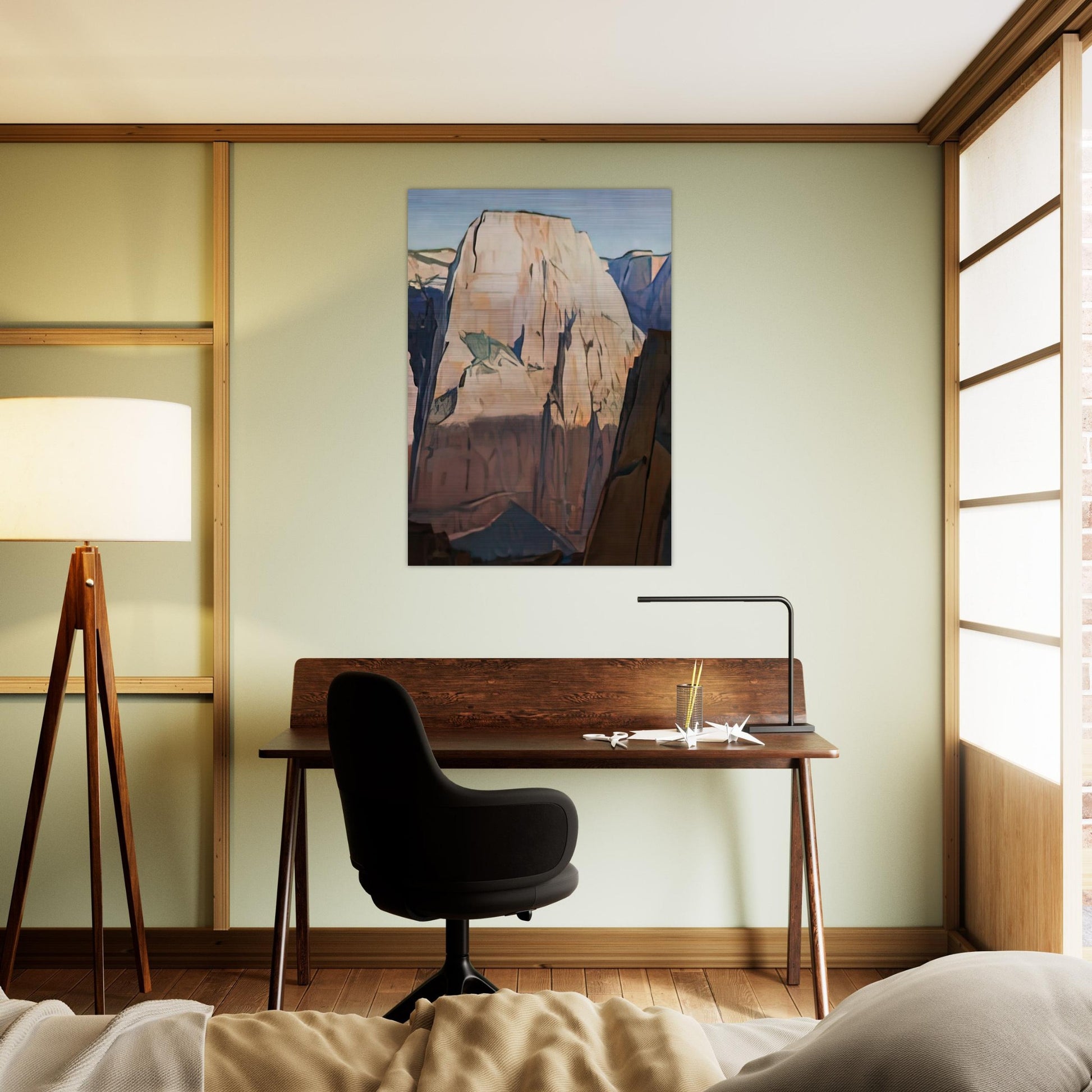 GREAT WHITE THRONE ZION CANYON UTAH 1933 - Maynard Dixon Brushed Aluminum Print - 70x100 cm / 28x40 inches | Maynard Dixon Aluminum Print | Maynard Dixon Prints