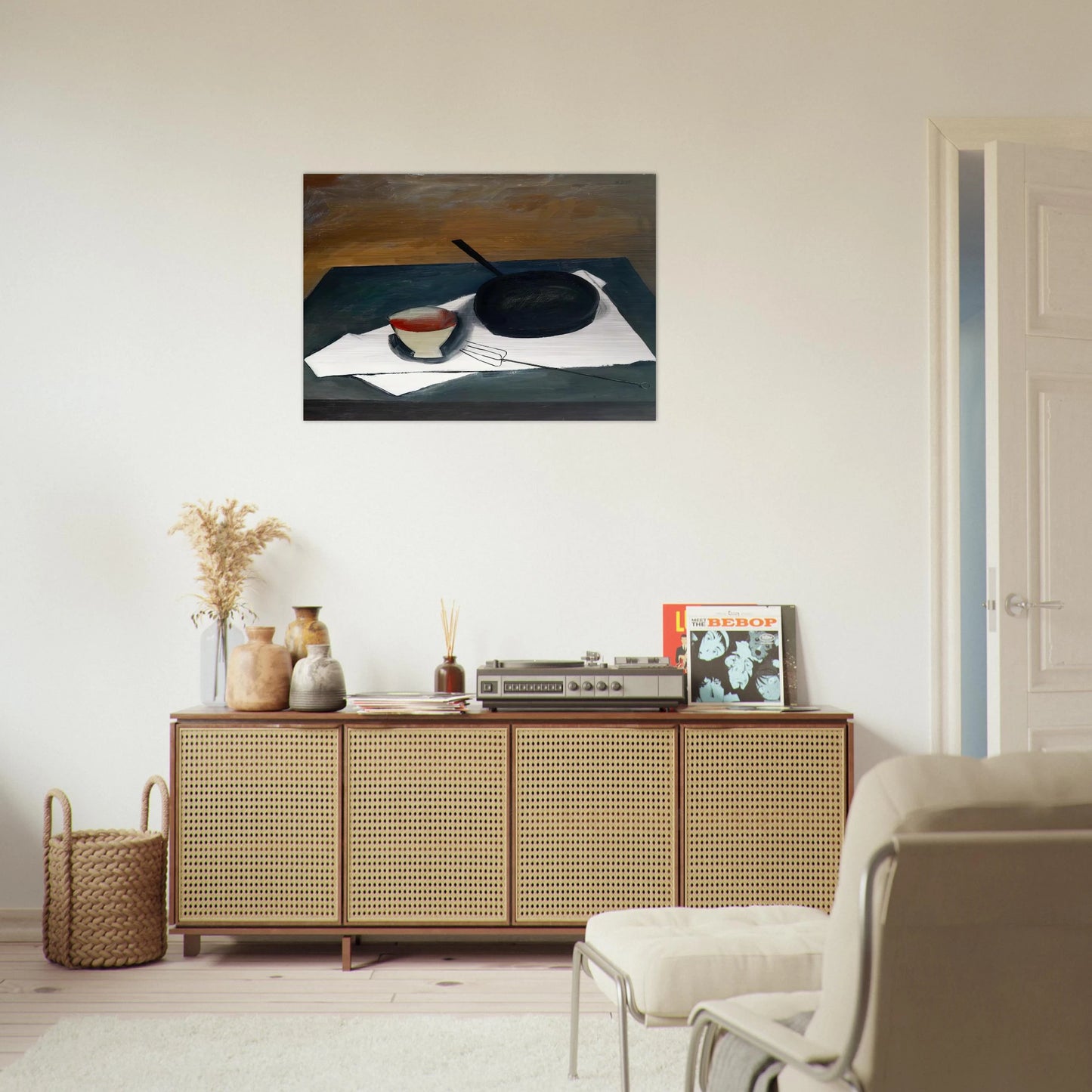 The Frying Pan - 1946 - William Scott Brushed Aluminum Print - 70x100 cm / 28x40 inches | William Scott Aluminum Print | William Scott Prints