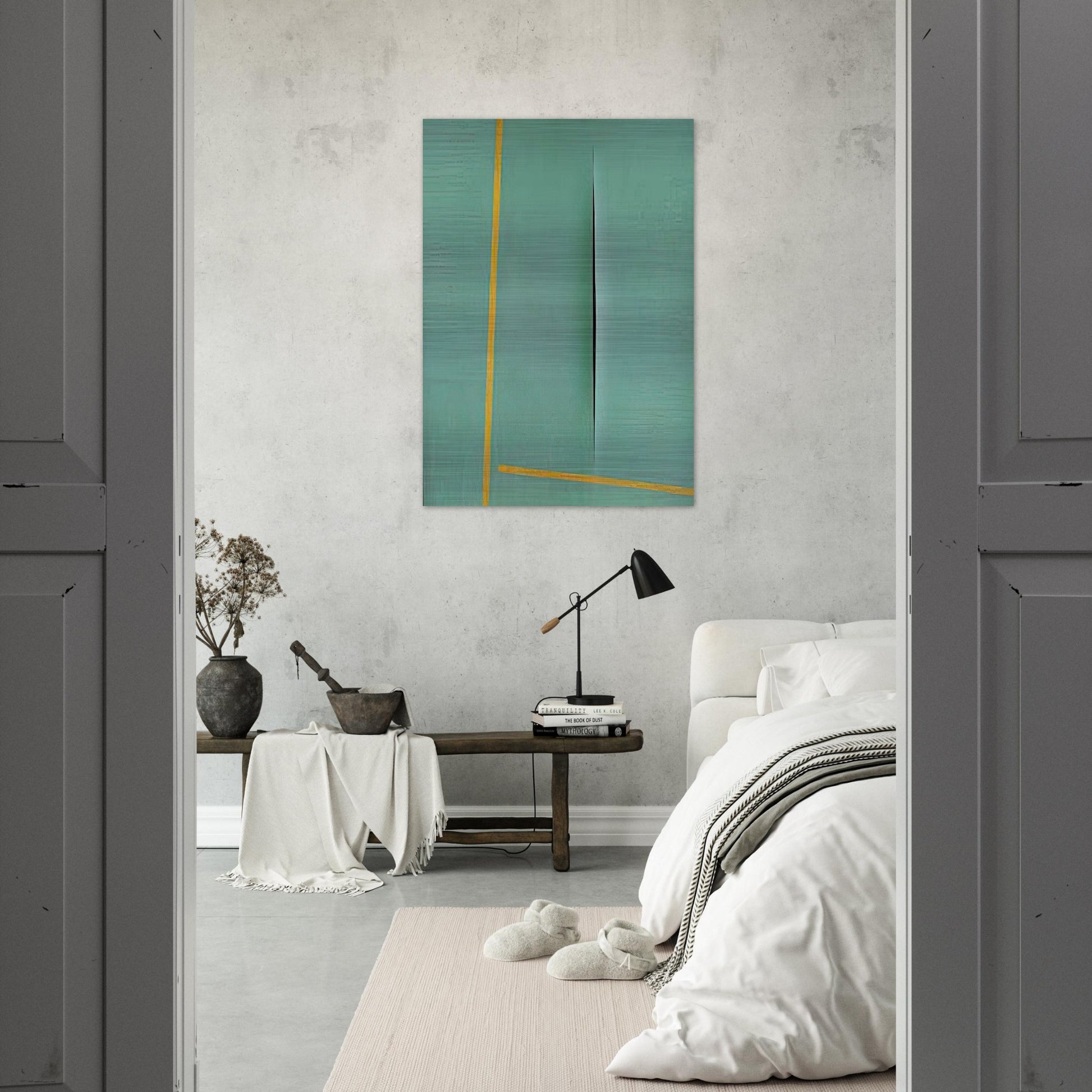 Concept Spatiale - 1964 - Lucio Fontana Brushed Aluminum Print - 70x100 cm / 28x40 inches | Lucio Fontana Aluminum Print | Lucio Fontana Prints