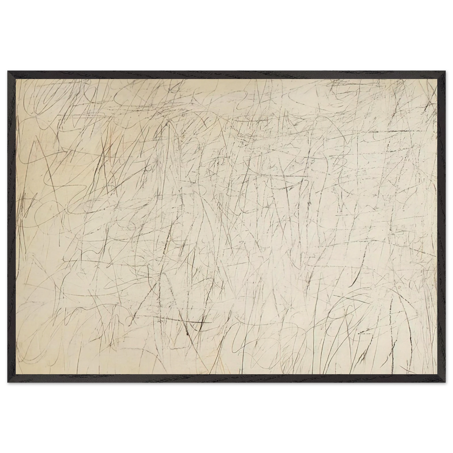 The Geeks - Cy Twombly 70x100 cm / 28x40 inches Framed Art Print – Black Wooden Frame