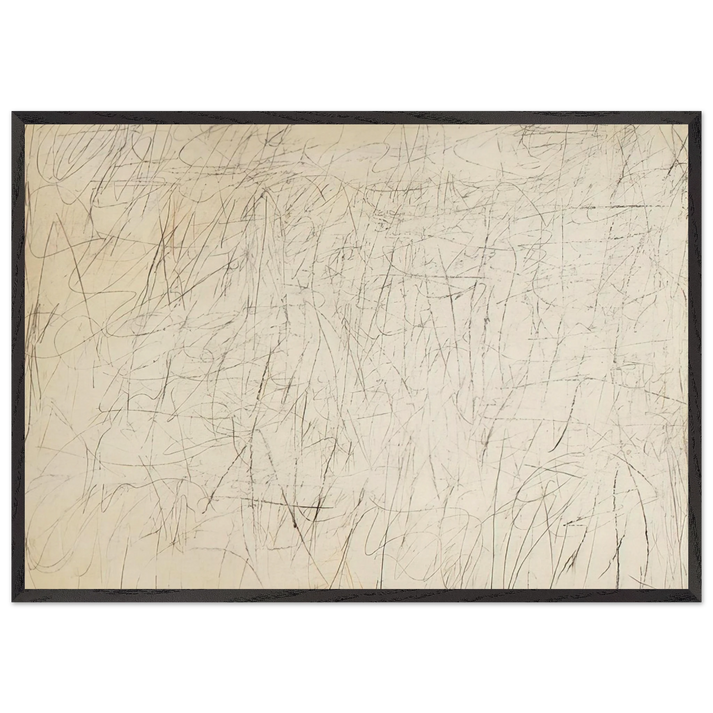 The Geeks - Cy Twombly 70x100 cm / 28x40 inches Framed Art Print – Black Wooden Frame