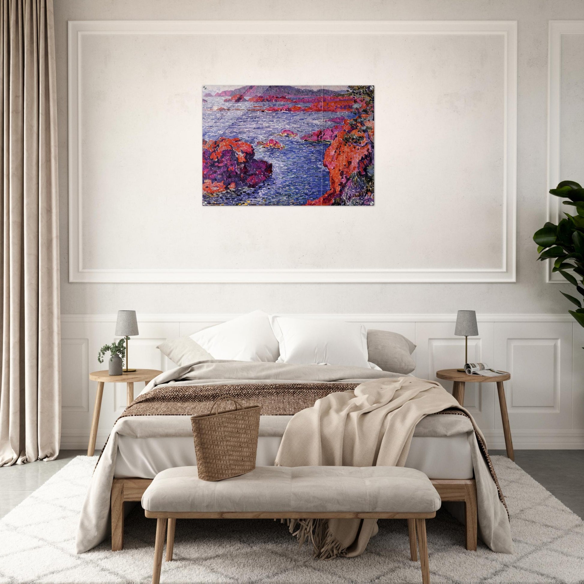 ROCKS AT ANTHEOR 1906 - Theo van Rysselberghe Acrylic Print - 70x100 cm / 28x40″ inches