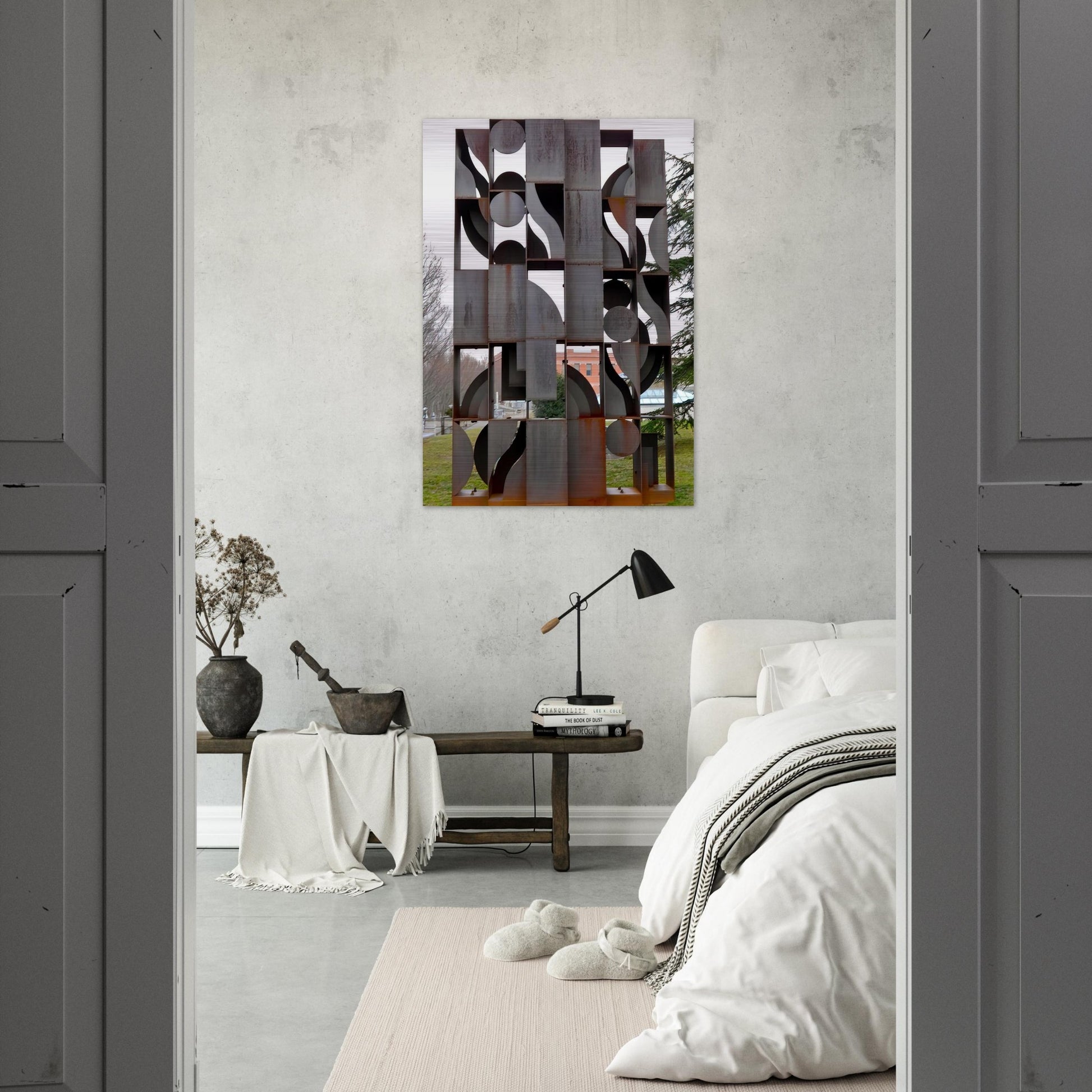 ATMOSPHERE AND ENVIRONMENT X 1969 - Louise Nevelson Brushed Aluminum Print - 70x100 cm / 28x40 inches | Louise Nevelson Aluminum Print | Louise Nevelson Prints