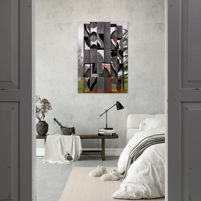 ATMOSPHERE AND ENVIRONMENT X 1969 - Louise Nevelson Brushed Aluminum Print - 70x100 cm / 28x40 inches | Louise Nevelson Aluminum Print | Louise Nevelson Prints