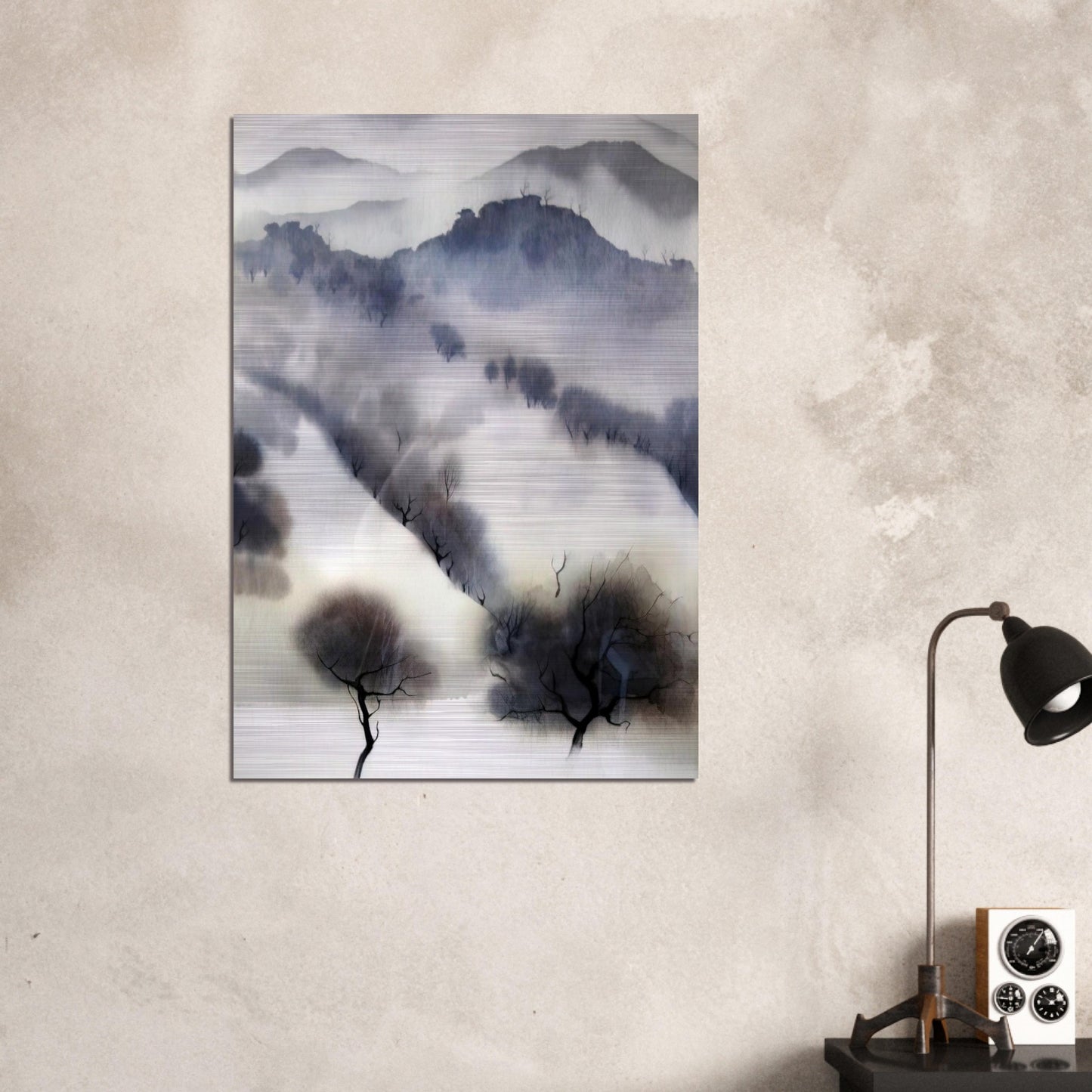 California landscape - Eyvind Earle Brushed Aluminum Print - 70x100 cm / 28x40 inches | Eyvind Earle Aluminum Print | Eyvind Earle Prints