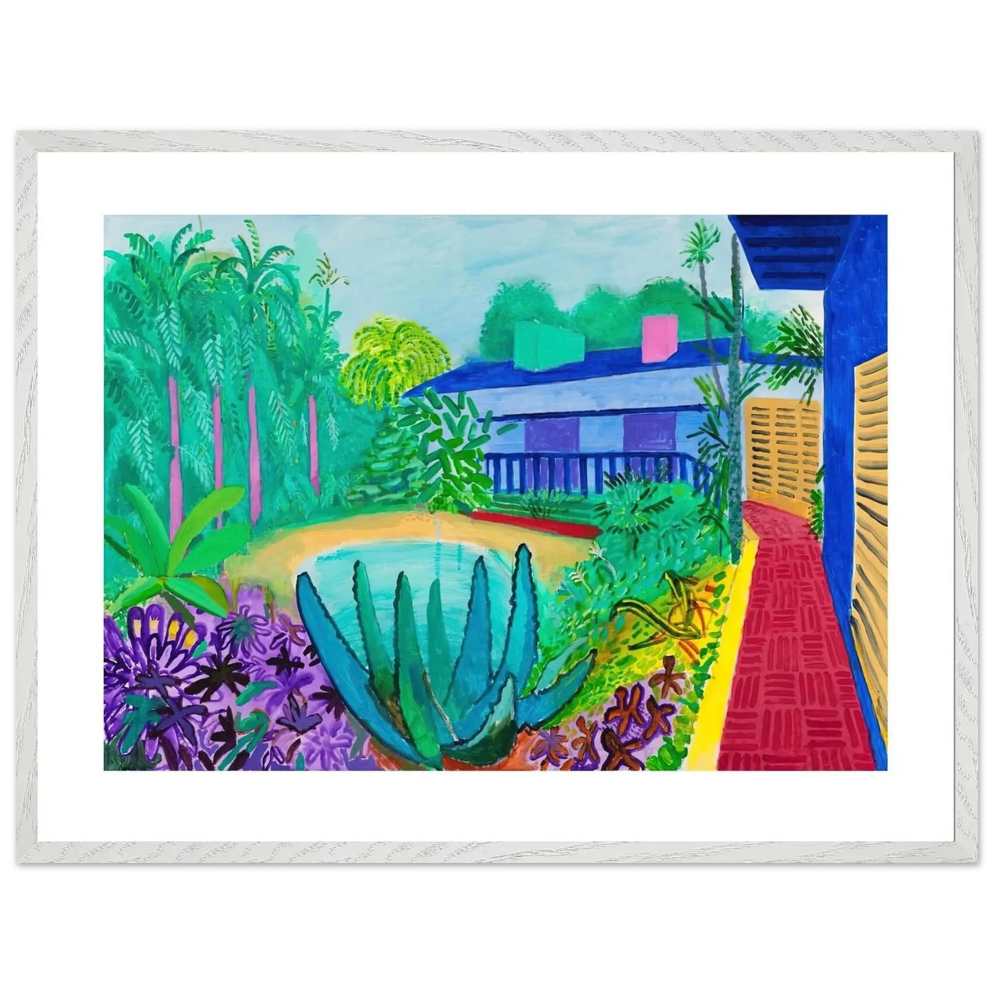 David Hockney - David Hockney Wall art - A2 (42 x 59.4  cm) - Premium Wooden Framed Poster With Fine Art Paper - Black frame